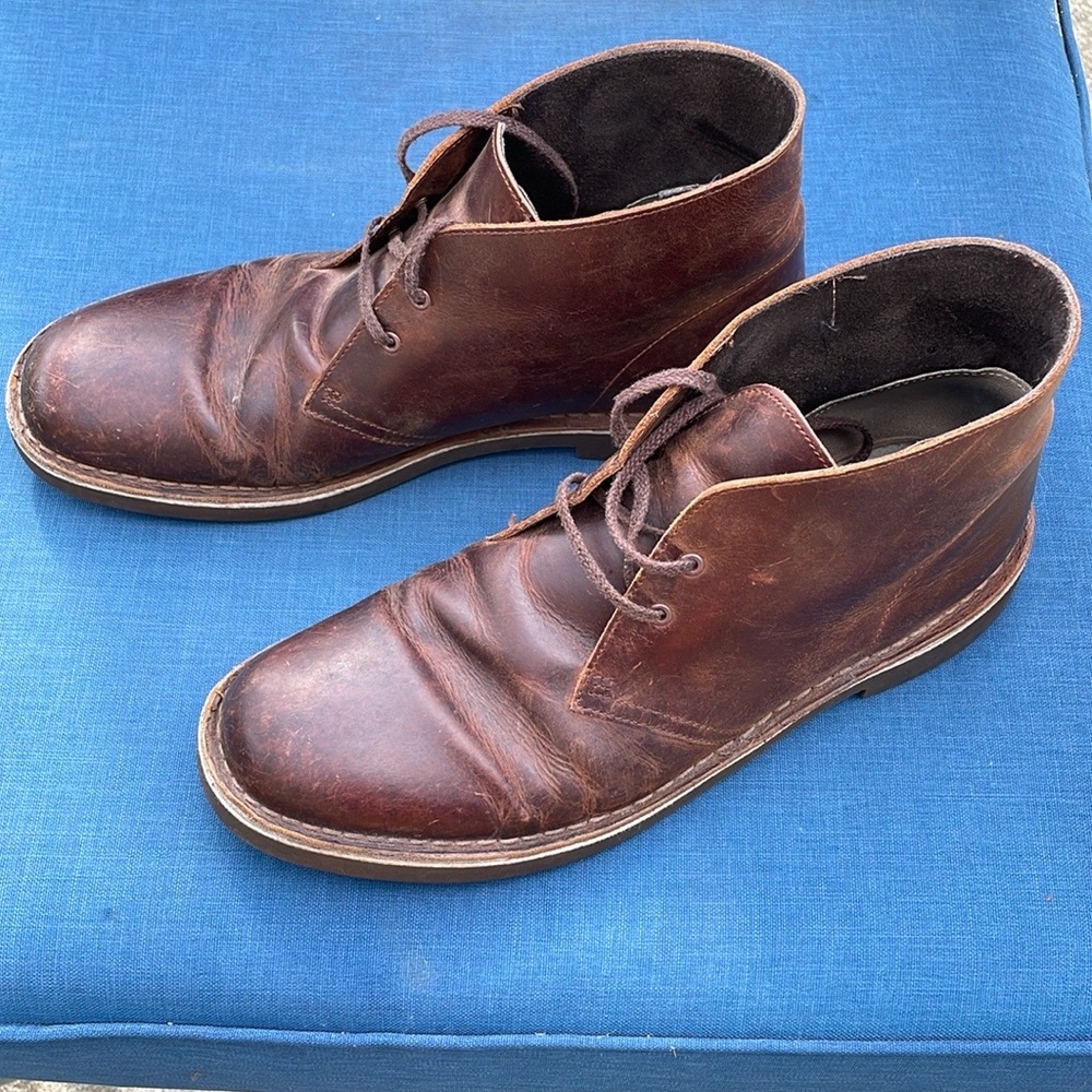 Clarks Bushacre 2 26034135 Mens Brown Leather Lace Up Chukkas Boots